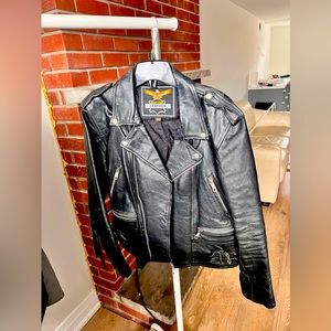 Vintage moto leather jacket